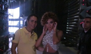 backstage of the 13th prime of staracademy8 on June 24th 2011 photo of myriam fares before she gets on stage