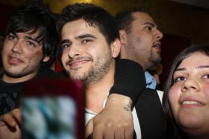 backstage of the 13th prime of staracademy8 on June 24th 2011 photo of Nassif Zeitoun as he arrives to the LBC builfding 7