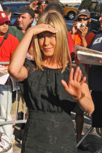 Jennifer Aniston spotted on June 27th 2011 as she was arriving to the studio for an interview atThe Daily Show with Jon Stewart 1