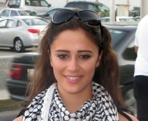 Layan Bazlamit picture on July 3rd 2011 as she arrives to Amman airport in Jordan 3