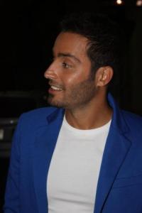 arrival picture of Saed Ramadan to the backstage of staracademy 15th prime on July 10th 2011 at the LBC building 2