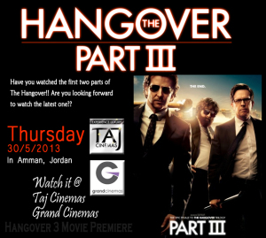 hangover three movie premiere in amman jordan