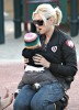 Gwen Stefani playing with baby Zuma Rossdale