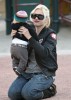 Gwen Stefani playing with baby Zuma Rossdale