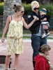 Gwen Stefani with baby Zuma Rossdale, and Jennifer Meyer with her daughter Ruby