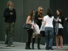 Amanda Bynes taking pictures with fans in West Hollywood on the 30th of January 2009