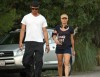 Fergie and Josh Duhamel spotted walking near their home in Brentwood, Los Angeles on Saturday afternoon, 30th January 2009