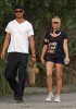 Fergie and Josh Duhamel spotted walking near their home in Brentwood, Los Angeles on Saturday afternoon, 30th January 2009