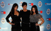 Kim Kardashian with her mom and sister Kourtney Kardashian at the Pepsi Smash Super Bowl Bash on the 29th of January 2009