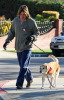 Billy Ray Cyrus walking the family dog, on January 30th, 2009