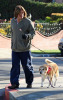 Billy Ray Cyrus walking the family dog, on January 30th, 2009