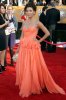 eva longoria at sag awards in a glam orange dress