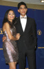 Freida Pinto with actor Dev Patel at the 61st Annual DGA Awards held at the Hyatt Regency Century Plaza   Press Room in Los Angeles, California on the 31st of January, 2009