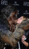 Kristen Bell kissing a Gorilla at the Fanboys Los Angeles premiere at the Clarity Screening Room on February 3rd 2009