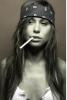 Brittany Flickinger and a cigarette