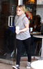 Hilary Duff spotted grapping a cup of coffee yesterday