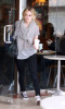 Hilary Duff spotted grapping a cup of coffee yesterday