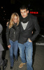 Jennifer Aniston and John Mayer leaving La Esquina after sharing a romantic dinner