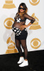 Pregnant Mia poses in the press room at the 51st Annual GRAMMY Awards