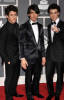 Jonas Brothers arrive on the red carpet of the 2009 Grammy Awards