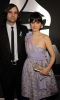 Zooey Deschanel arrives at the 2009 grammy awards