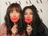 Jessica Szohr and Lindsay Price at the Kiss For a Cause booth