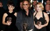 Kate Winslet with Penelope Cruz and Mickey Rourke at the BAFTA awards