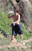 Zac Efron topless hiking on the outskirts of Los Angeles yesterday afternoon February 10th 2009 1