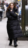 Leighton Meester arrives to the filming set of Gossip Girl in New York City on February 12th 2009