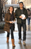 Aaron Tveit and Holley Fain arrive on the set of the tv show Gossip Girl on February 13th 2009