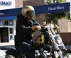 Brad Pitt riding a motorcycle on Sunset Blvd in Hollywood on February 10th 2009 1