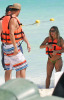 Fergie and Josh Duhamel at a vacational trip on a sailboat