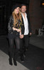 Lindsay Lohan and Matthew Williamson leaving her hotel