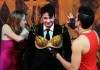 James Franco wears an eye patch and a golden pineapple bra at the roast by Harvards student drama group on February 13th 2009 1