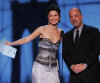 Shania Twain and Billy Joel present an award during the 2005 CMA Awards