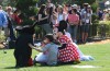 Suri Cruise with Mickey and Minnie Mouse