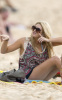 Stephanie Pratt at Sunset Beach in Hawaii filming the MTV show The Hills