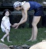 suri Cruise with her mom katie holmes at a tropical private island in Angra Dos Reis on the 1st of February 2009 2