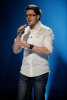 Danny Gokey singing on stage of American Idol season 8