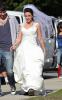 Jessica Lowndes seen on the filming set of 90210 in Los Angeles wearing a wedding dress on February 20th 2009 4