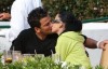 Katie Price aka Jordan kissing Peter Andre kiss while having lunch at Tra di Noi in Los Angeles California on February 23rd 2009