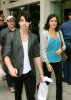 Joe Jonas and his girlfriend Camilla Belle out at Larchmont Village taking at Cafe du Village on February 22nd 2009 2