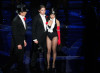 Hugh Jackman with Zac Efron and Vanessa Hudgens on stage during the 81st Annual Academy Awards held at Kodak Theatre on February 22nd 2009 in Los Angeles California