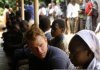 Matt Damon visits the South African border town of Musina on March 3rd 2009 2