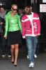 Kanye West and Amber Rose leave the Jeremy Scott fashion show in Paris France