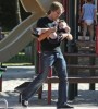 Dannielynn hope birkhead with Larry Birkhead at the park