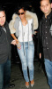 pictures of Rihanna surrounded by security arriving for dinner in New York City West Village on Saturday night March 14th 2009 2