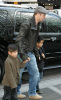 Brad Pitt seen with his adoptive sons Maddox and Pax in New York City on March 13th 2009 1