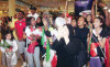 Noura Ameiry arrives at the kuwaiti airport t