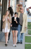 Emma Heming with Bruce Willis and his daughter Tallulah Belle Willis pick up coffee at Starbucks at Robertson Boulevard in Los Angeles California on March 21st 2008 2